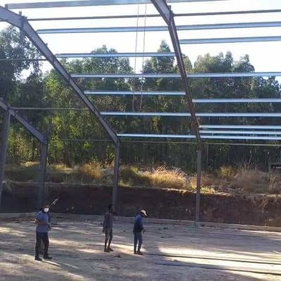 Immagazzino di struttura in acciaio prefabbricato per la costruzione su misura con pannello antincendio