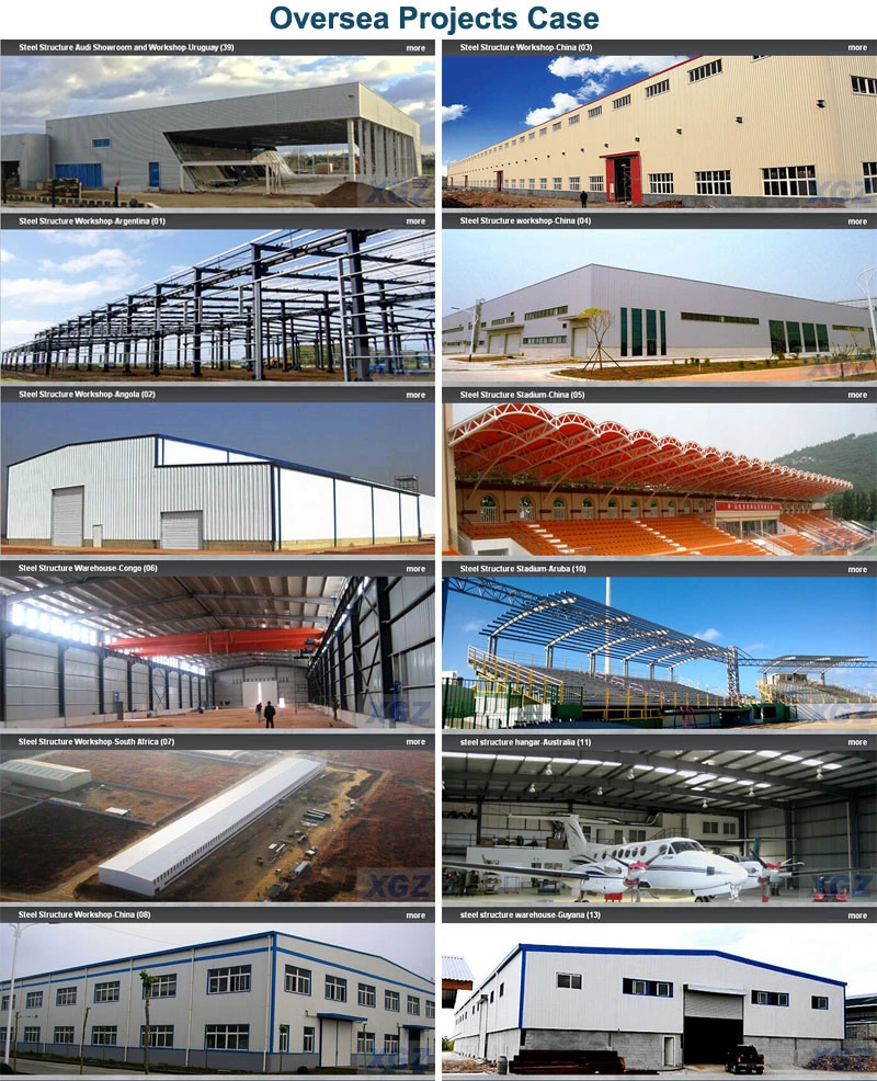 Edilizia di strutture in acciaio moderno Edilizia di magazzini industriali in acciaio zincato 5